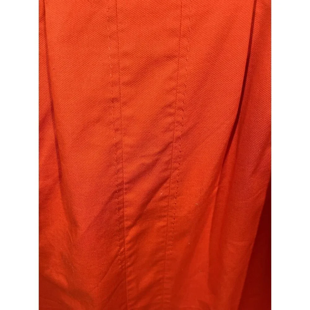Tory Burch Leena Sleeveless Orange Lined Sheath Dress Side Zip Pockets Size‎ 4